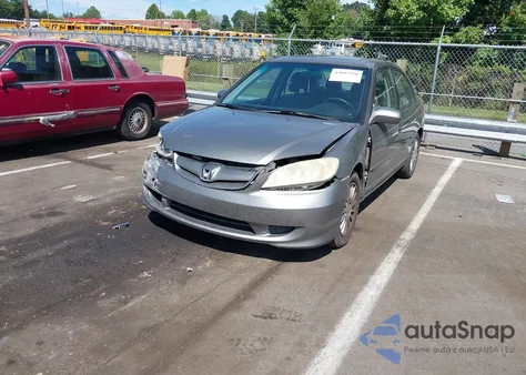 2005 Honda Civic Ex из США, поврежденный, VIN 2HGES26795H574701